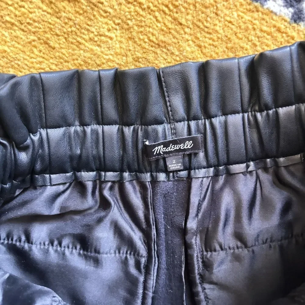 Madewell Faux Leather Paper bag Pants size 2